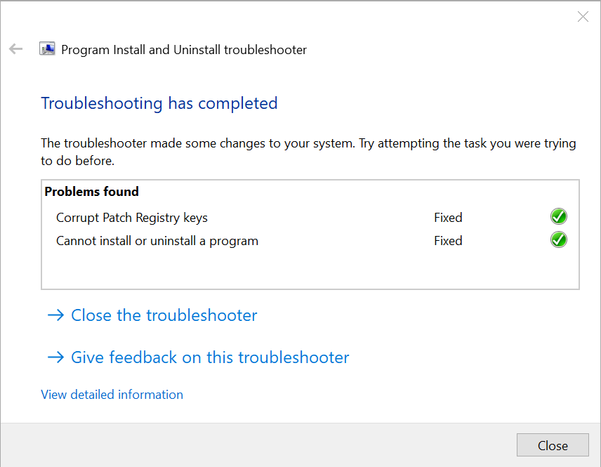 Используйте программу «Microsoft Program Install and Uninstall Troubleshooter».